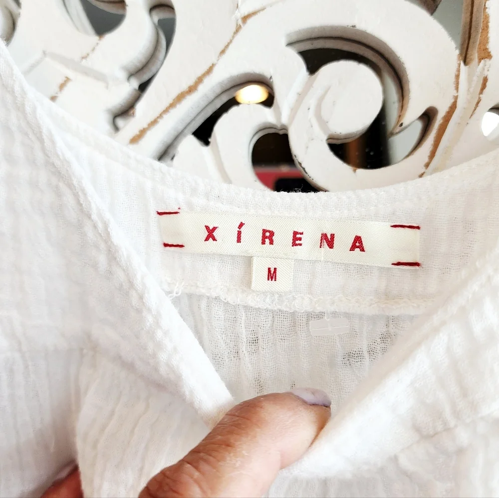 XIRENA WHITE JUMPSUIT ADJUSTABLE STRAPS WAIST STRAND WOMENS SIZE MEDIUM - Picture 10 of 16